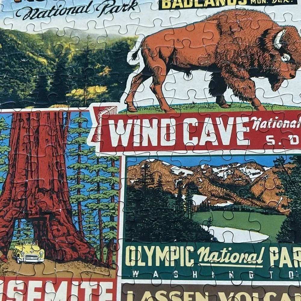 VintageLook National Parks 🏞️🌲Puzzle 🧩 1000 pieces! Gorgeous hues! Good times!